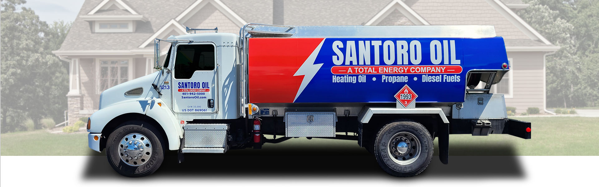 Santoro Oil delivering of Heating Oil to a homeowner in RI or MA