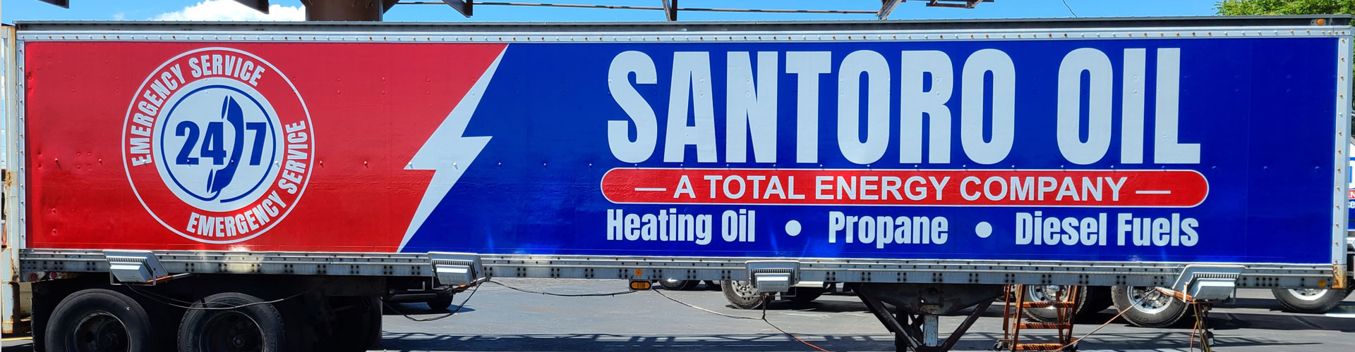 Santoro Oil billboard on Interstate 95 in Providence, RI