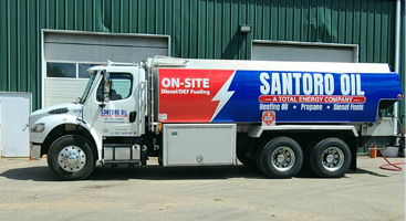 Santoro oil delivery to a customer in RI