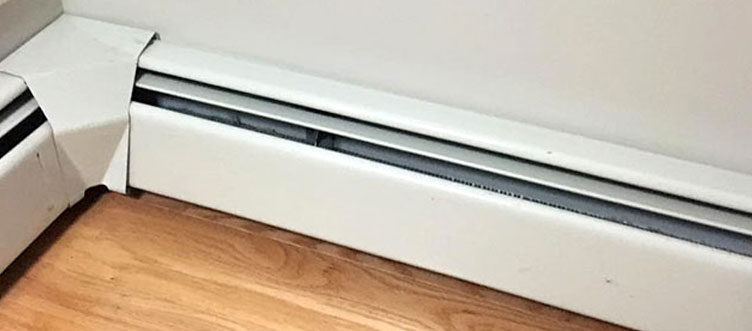 Baseboard heating is a sign that your home uses a hot water boiler