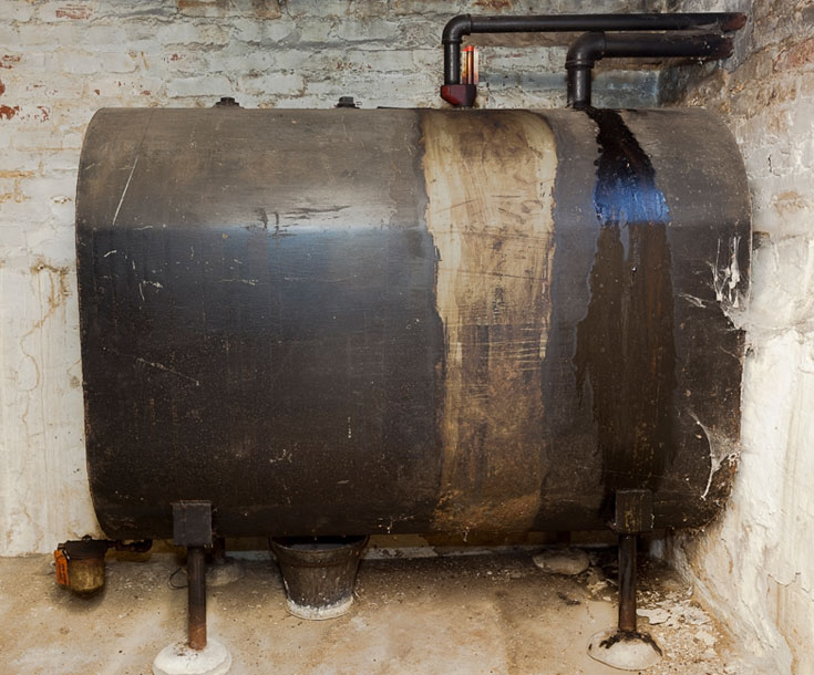Old and aging oil tank that needs replacement