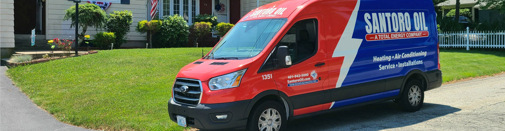 Santoro Oil service technician onsite at a customers home